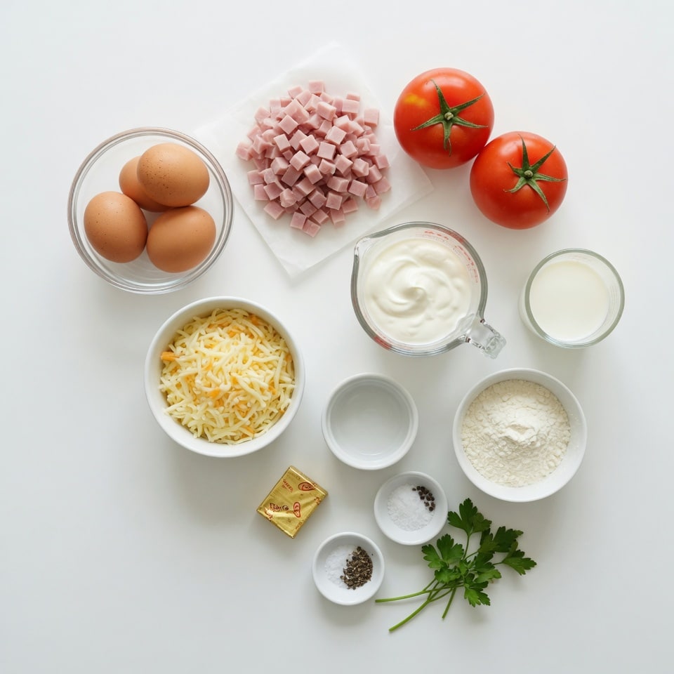 Quiche sans pâte jambon et tomates