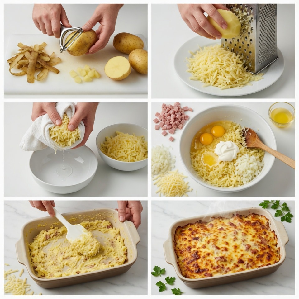 Rôti de Pommes de Terre au Jambon