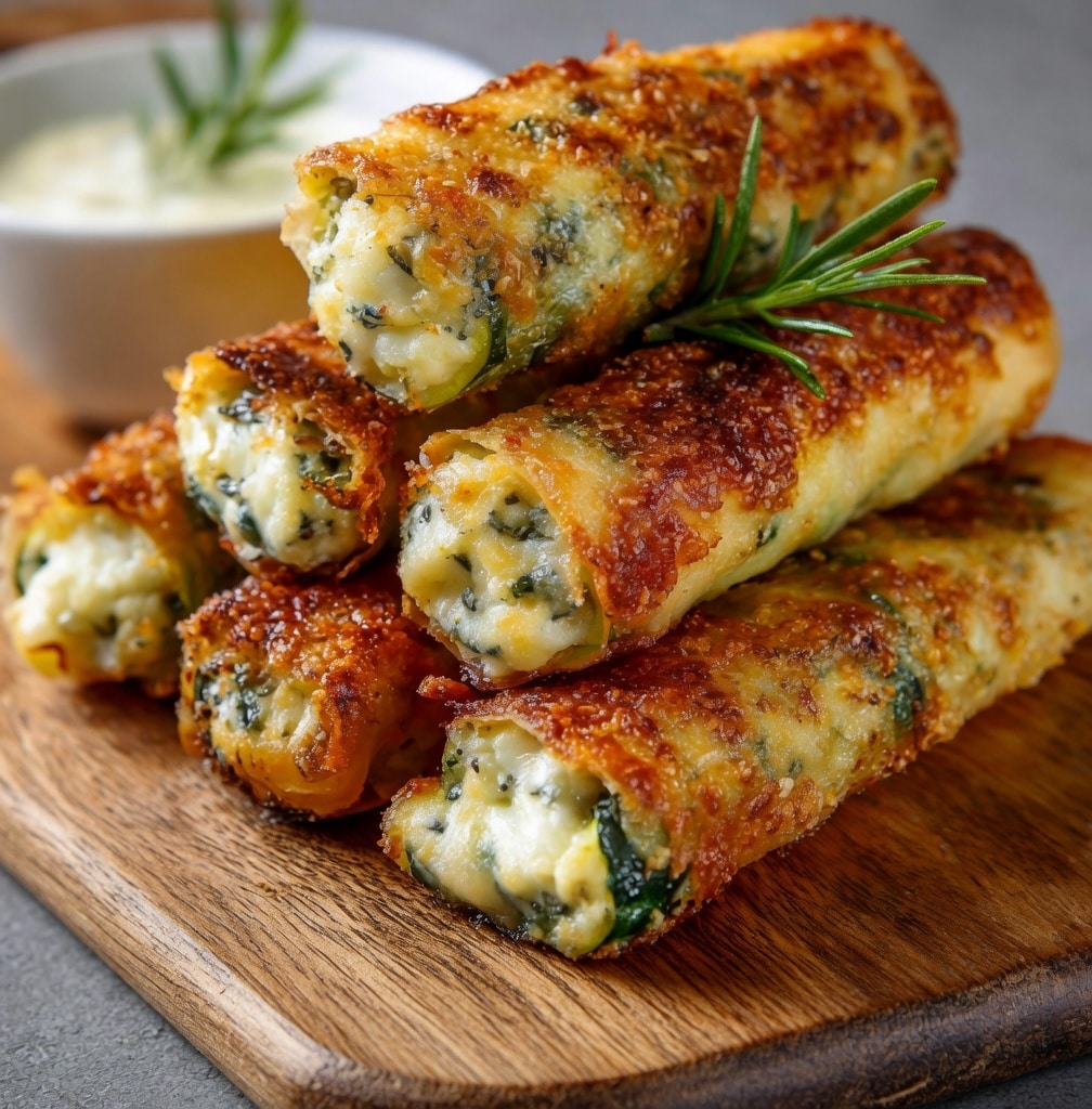 Cigares Courgettes Feta Mozzarella : Les Bouchées Croustillantes