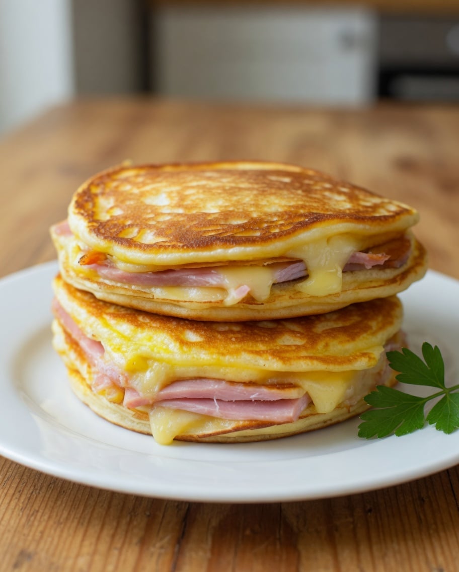Pancakes Salés Jambon & Fromage