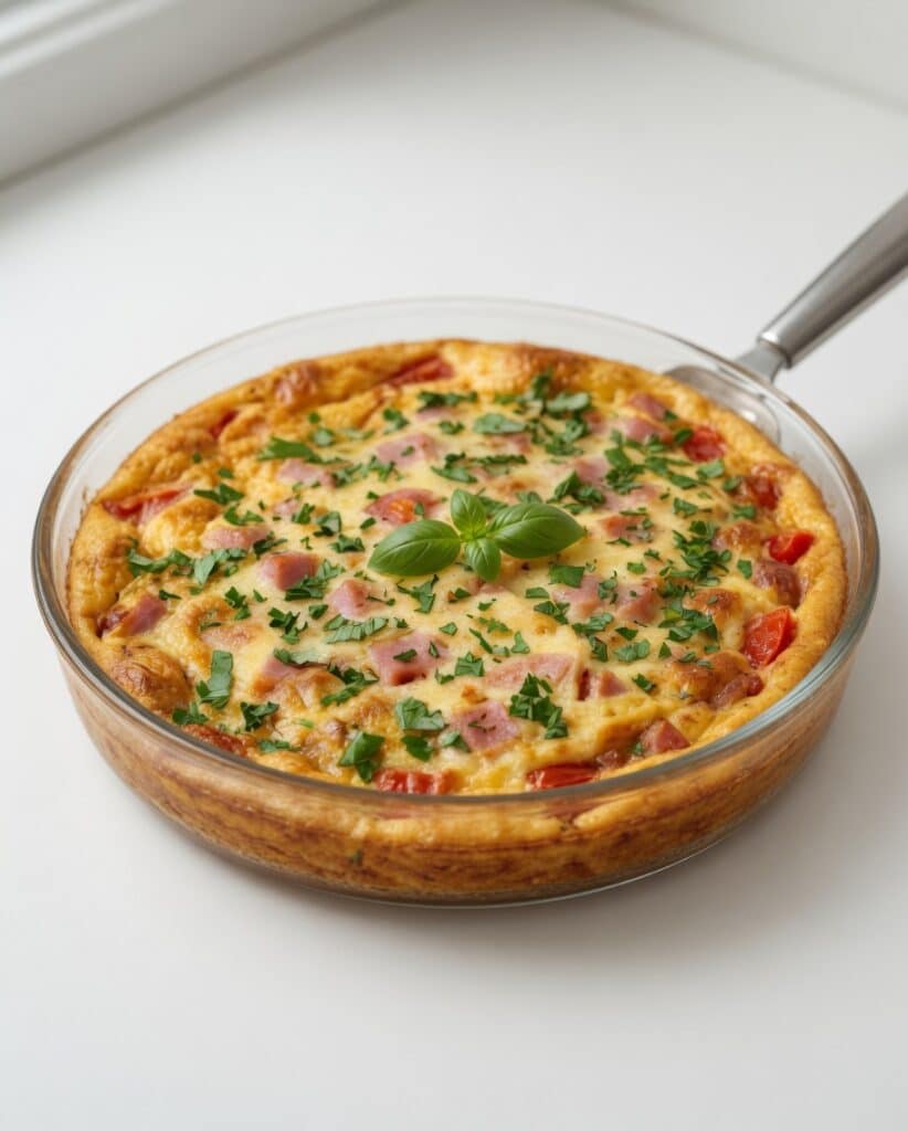 Quiche sans pâte jambon et tomates