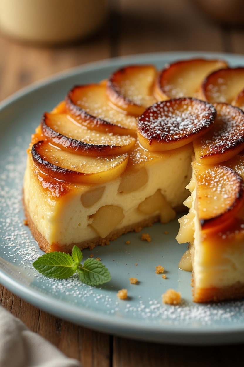 Flan aux pommes et yaourt