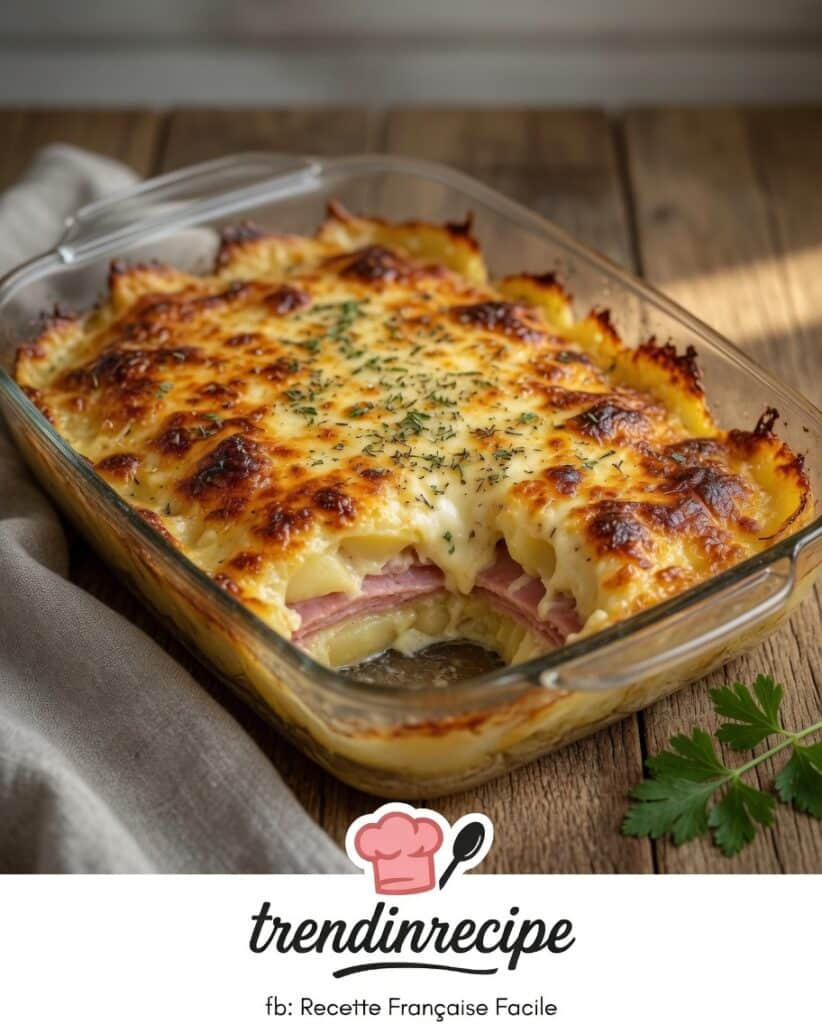 Pommes de Terre au Jambon Gratinées
