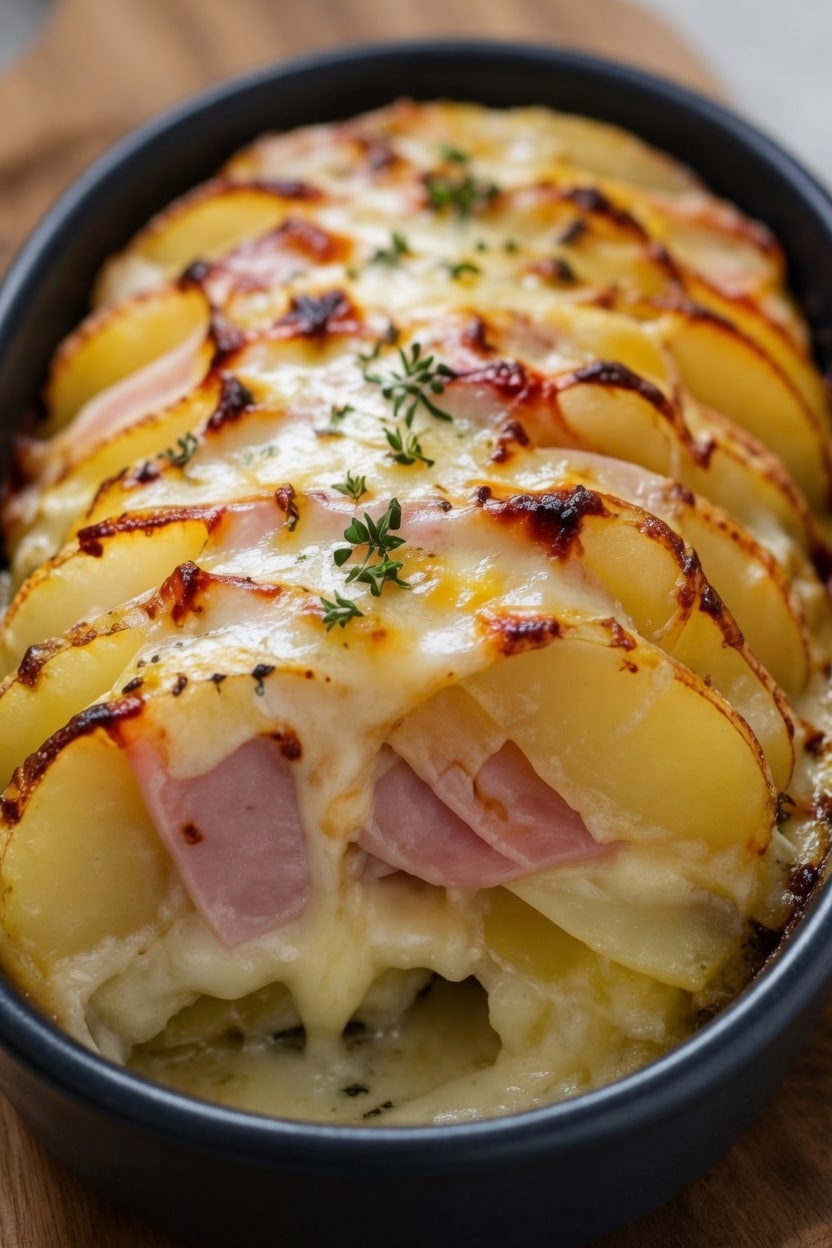 Rôti de Pommes de Terre au Jambon