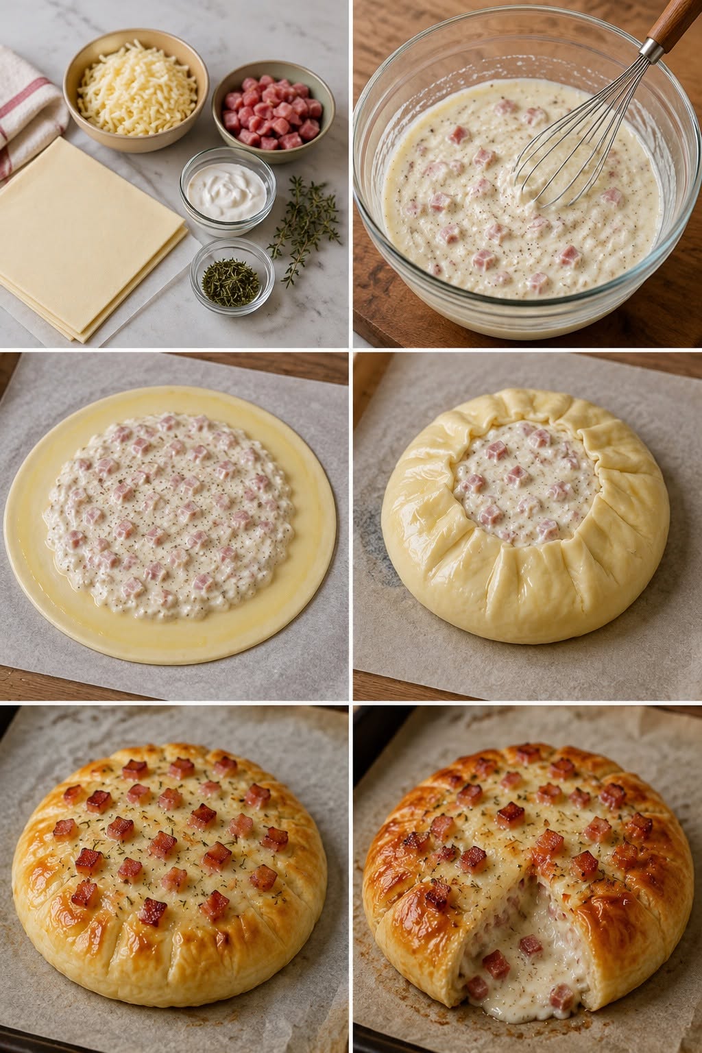 Le Guide de Préparation : Feuilleté Camembert-Lardons : le plat gourmand et fondant qui fait fondre tout le monde