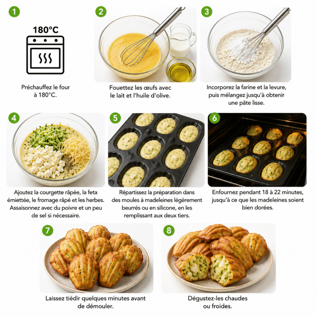 Madeleines salées à la courgette