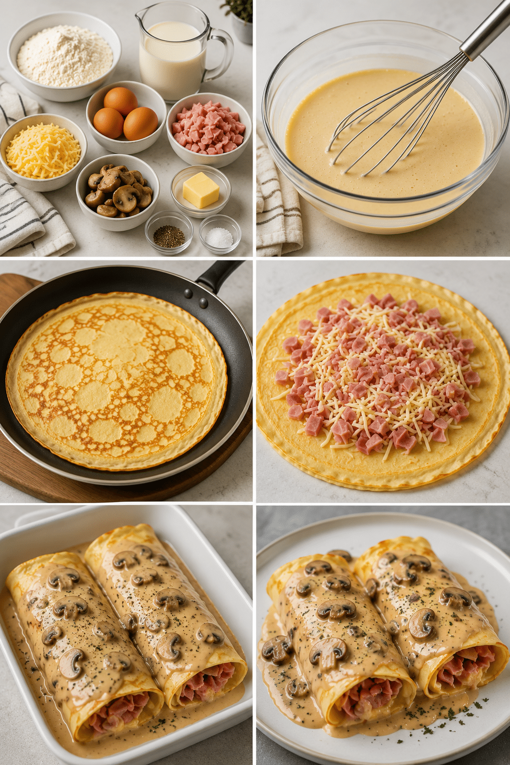 Le Guide de Préparation : Cannelloni au Jambon, Champignons et Sauce Crème-Moutarde : le plat familial réconfortant et ultra gourmand