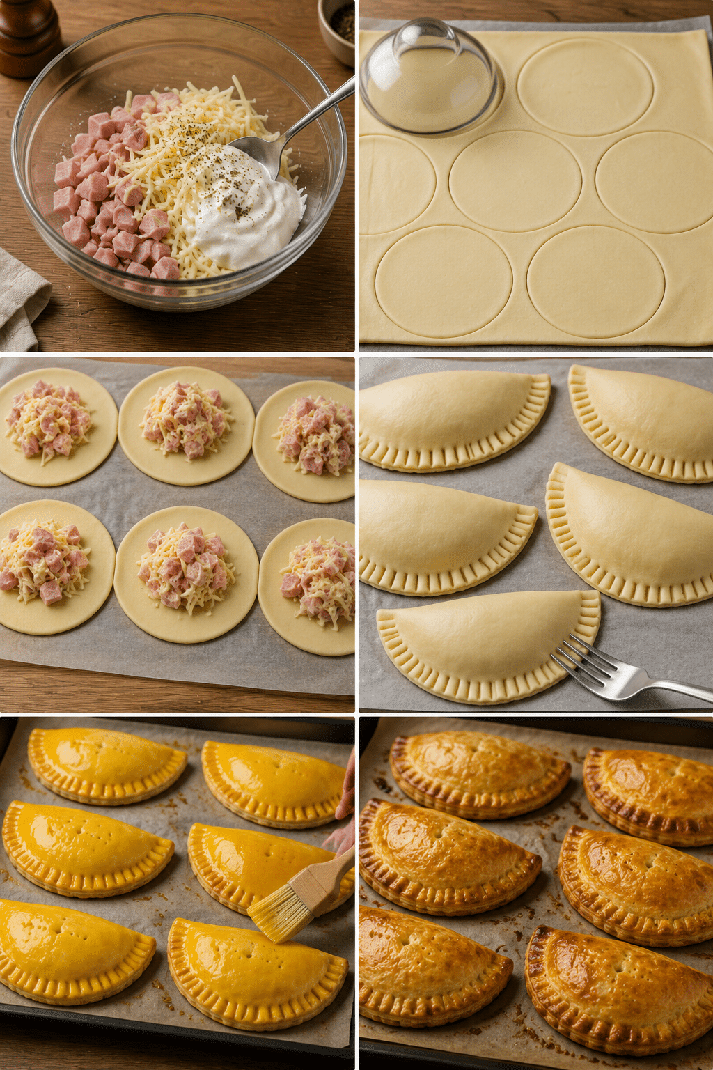 Le Guide de Préparation : Chaussons Jambon-Gruyère : croustillants, fondants et ultra gourmands