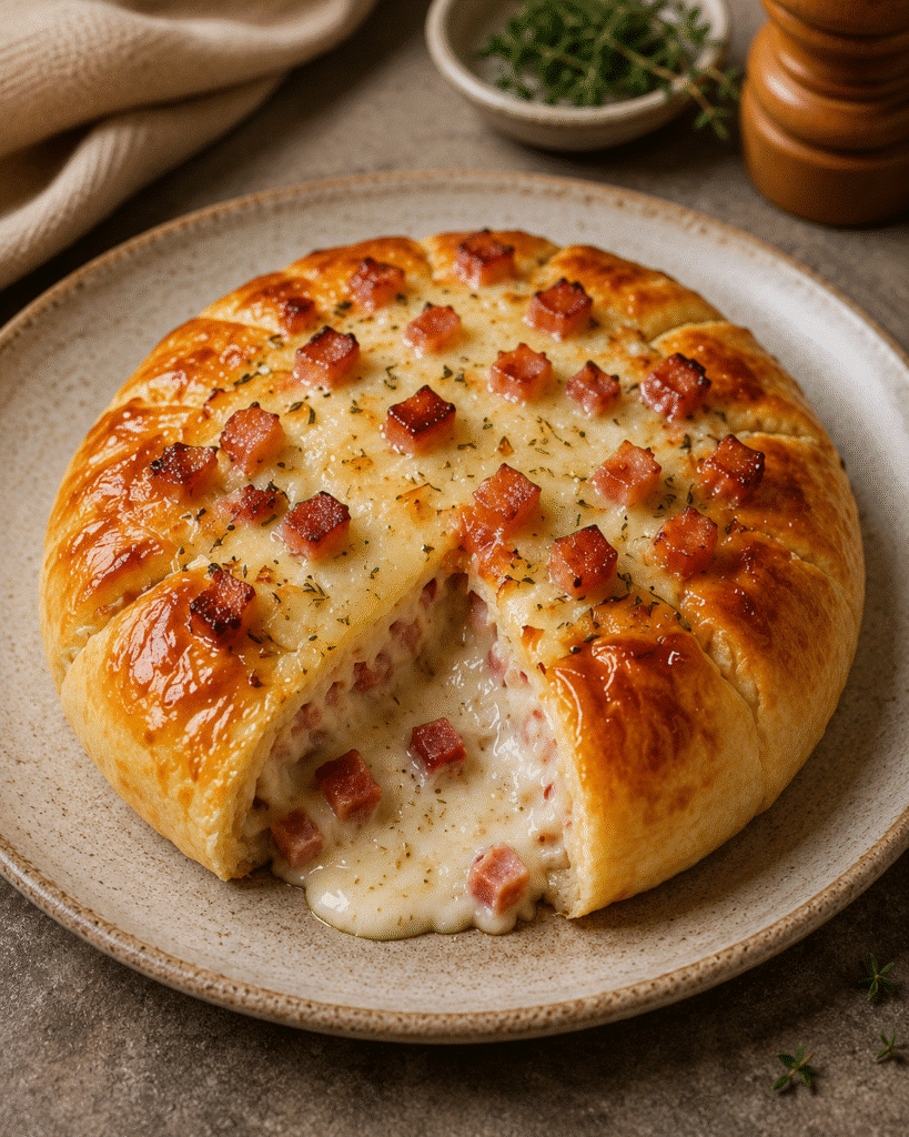 Feuilleté Camembert-Lardons : le plat gourmand et fondant qui fait fondre tout le monde