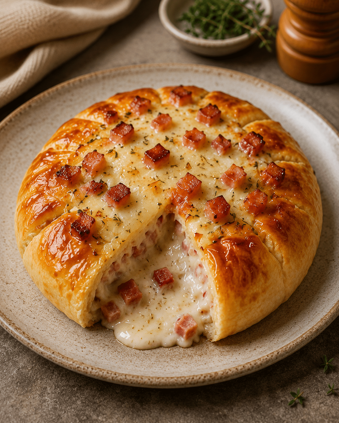 Feuilleté Camembert-Lardons : le plat gourmand et fondant qui fait fondre tout le monde