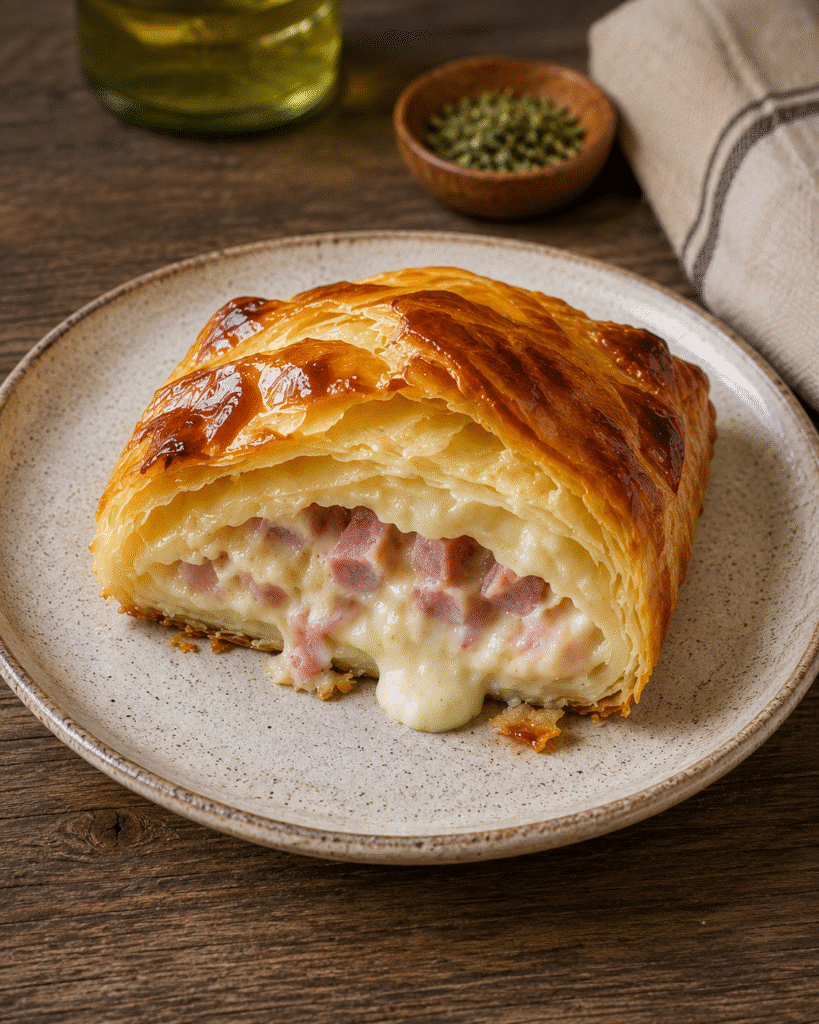 Feuilletés Camembert & Lardons : fondants et croustillants au four