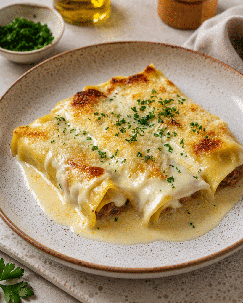 Cannelloni au Jambon, Champignons et Sauce Crème-Moutarde : le plat familial réconfortant et ultra gourmand