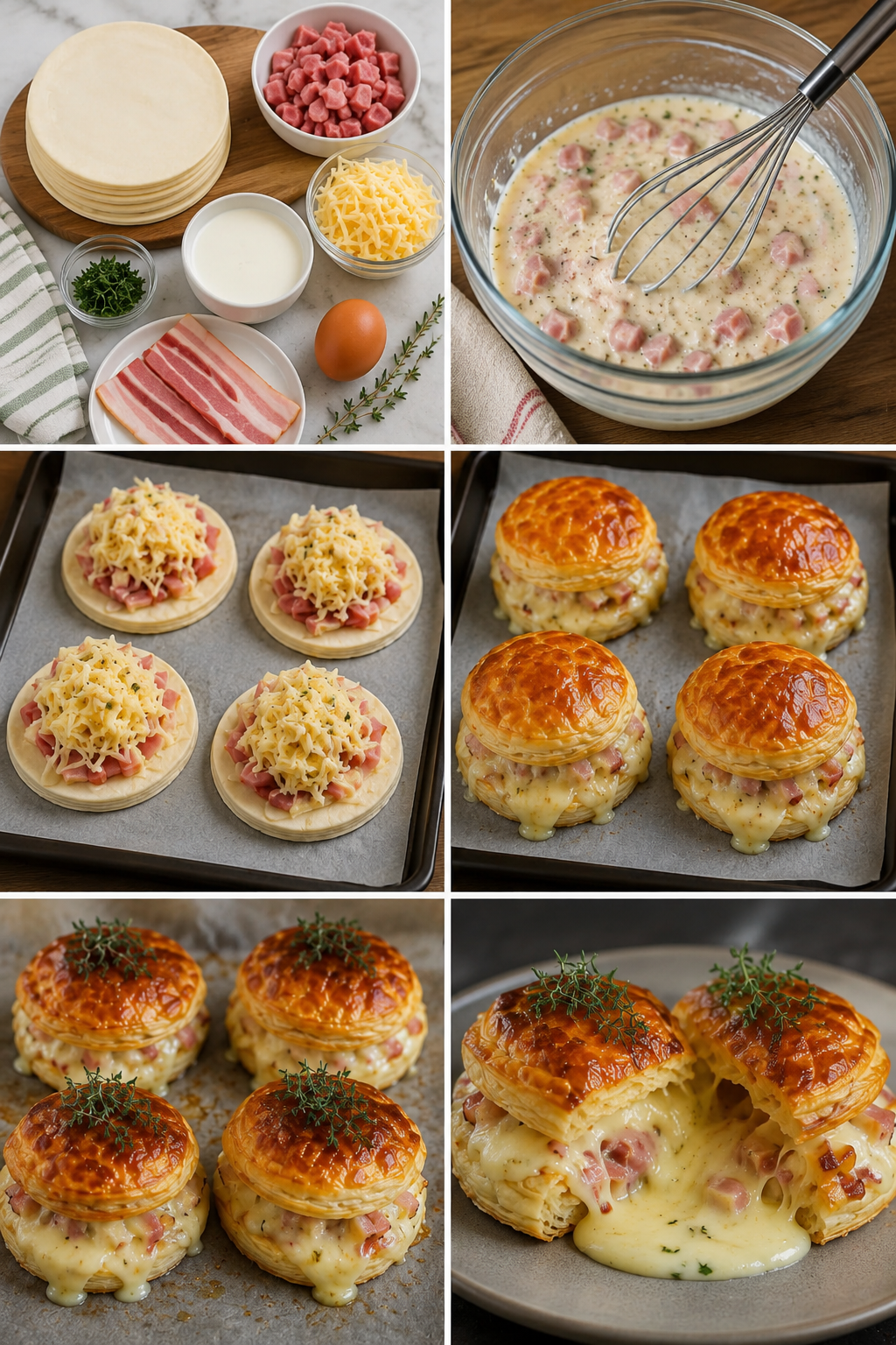 Préparation : Vol-au-vent savoyard fondant au Reblochon, lardons & oignons