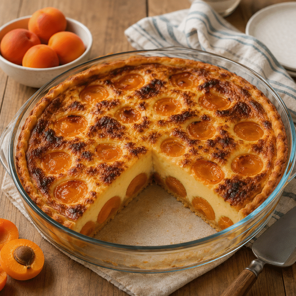 Flan pâtissier aux abricots maison