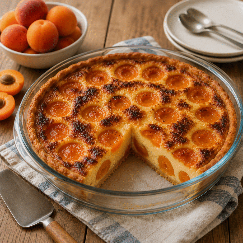 Flan pâtissier aux abricots maison