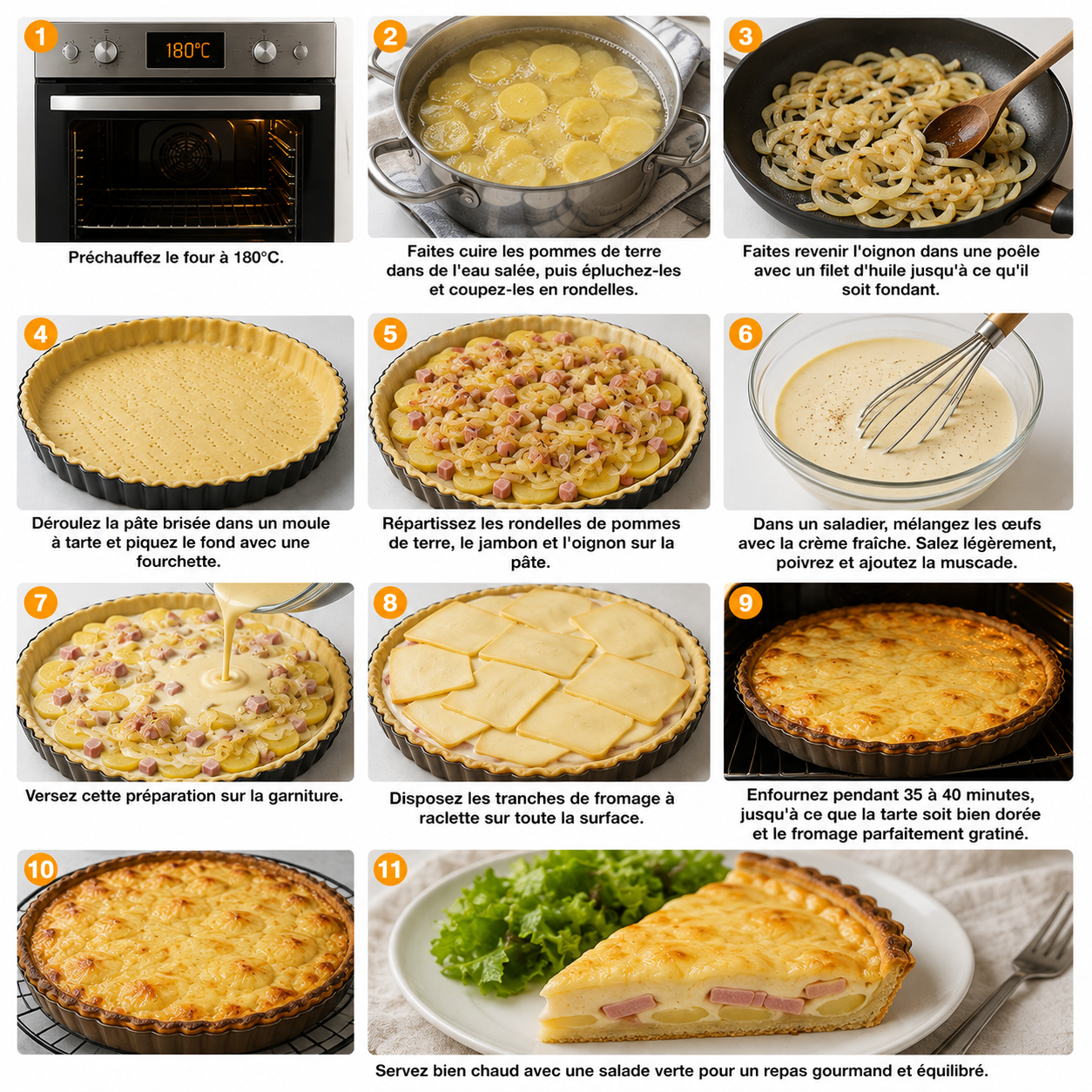 Tarticlette (Tarte façon Raclette)