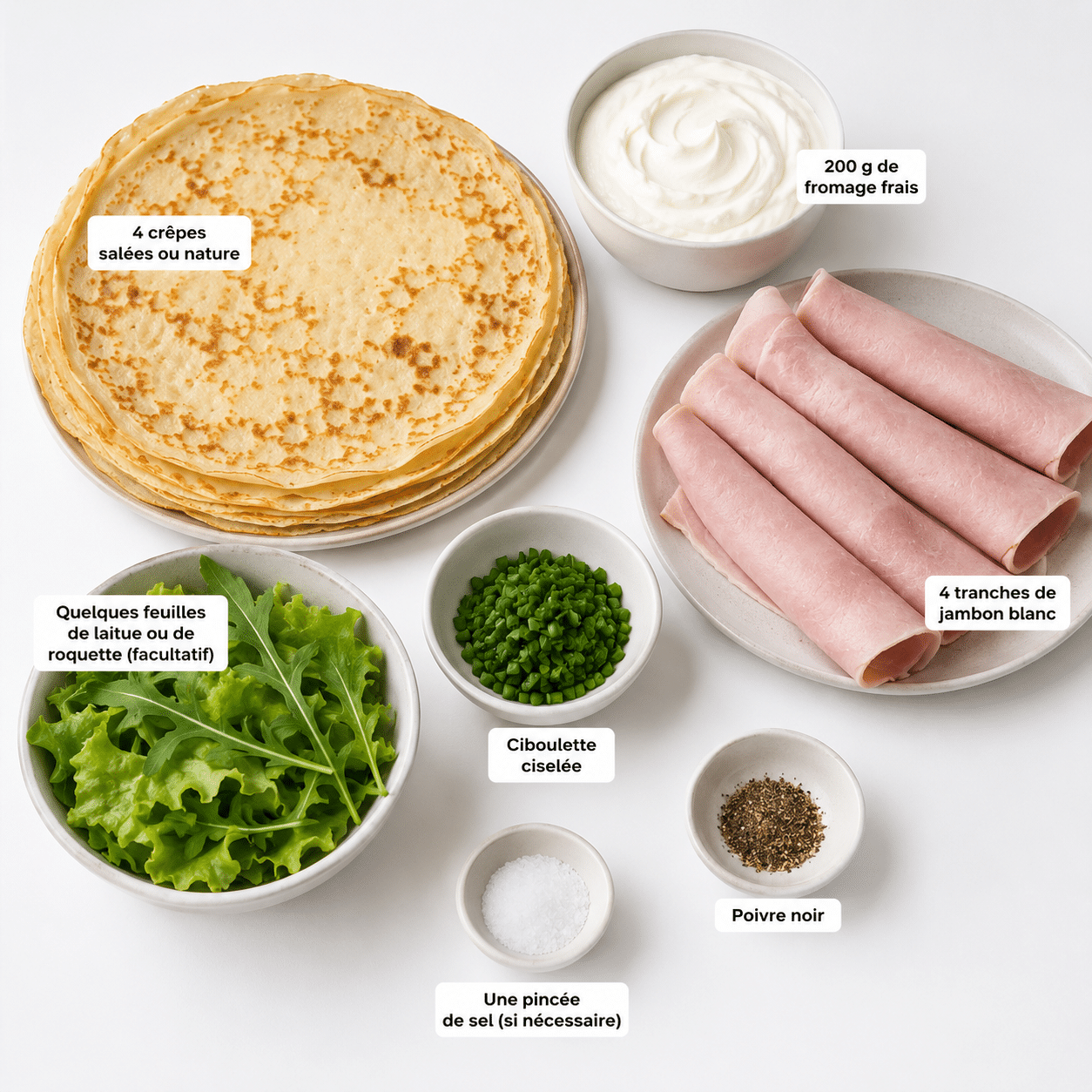 Roulé salé au jambon et au fromage frais