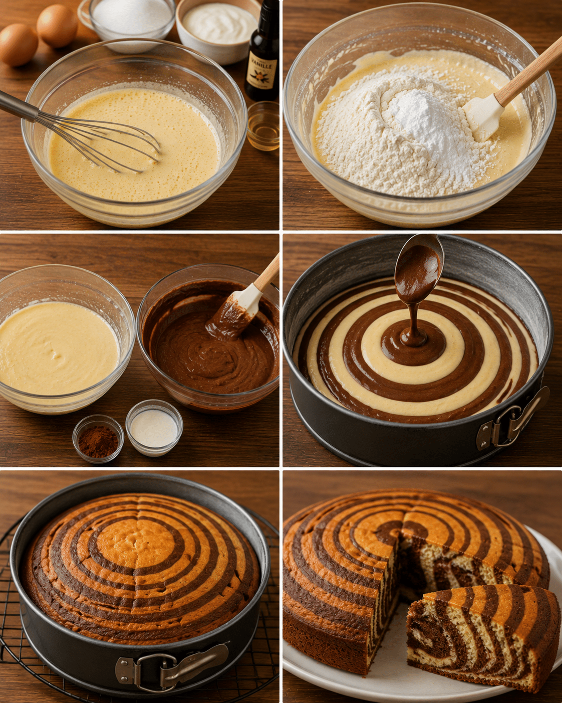 Le Guide de Préparation : Gâteau Zébré Maison : le gâteau moelleux, facile et bluffant